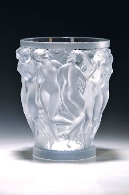 Image 26932970 - Große Vase, Lalique France, 2. Hälfte 20. Jh., Bacchantes, Kristallglas, ...