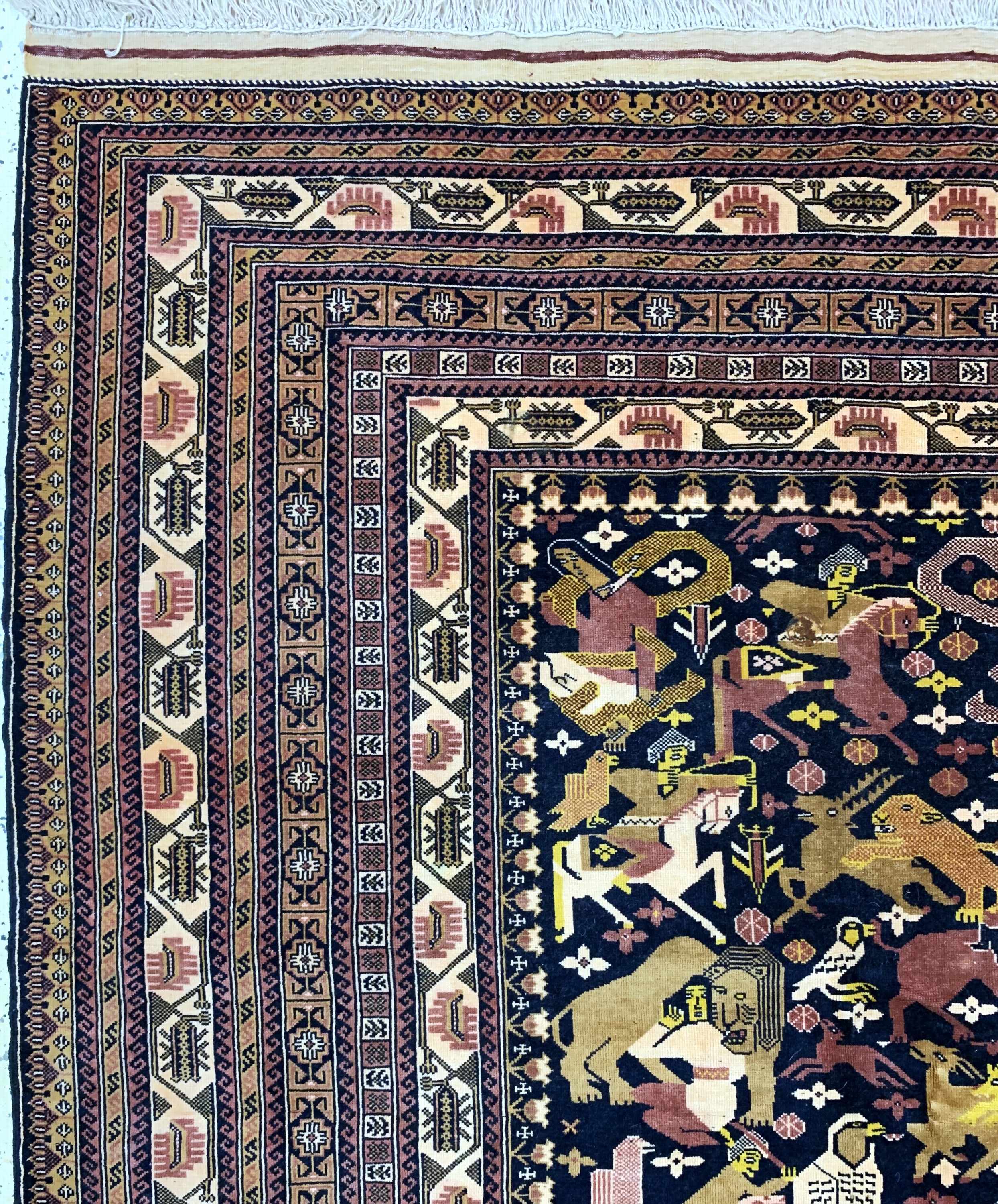 Detail d: Yagcibedir alt, Türkei, Anfang 20.Jhd, Wolle auf Baumwolle, ca. 300 x 190 cm, EHZ: 2