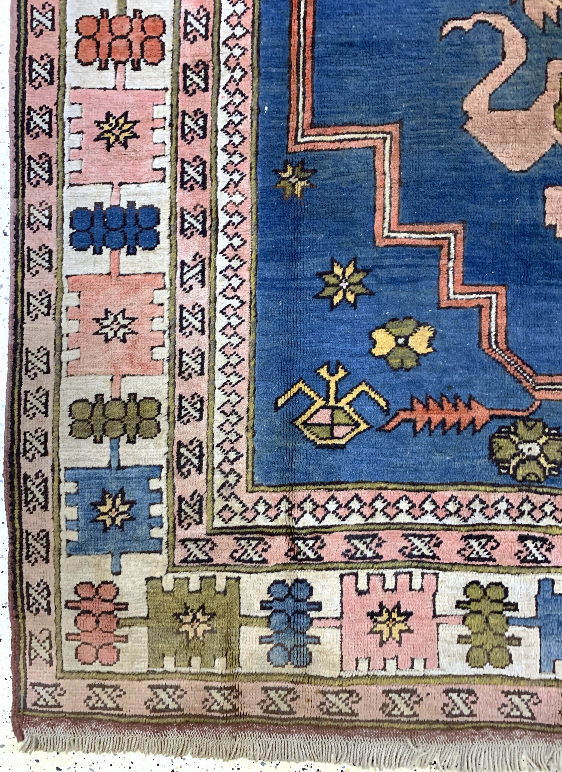 Detail b: Kars, Türkei, Mitte 20.Jhd, Wolle auf Wolle, ca. 370 x 203 cm, EHZ: 2