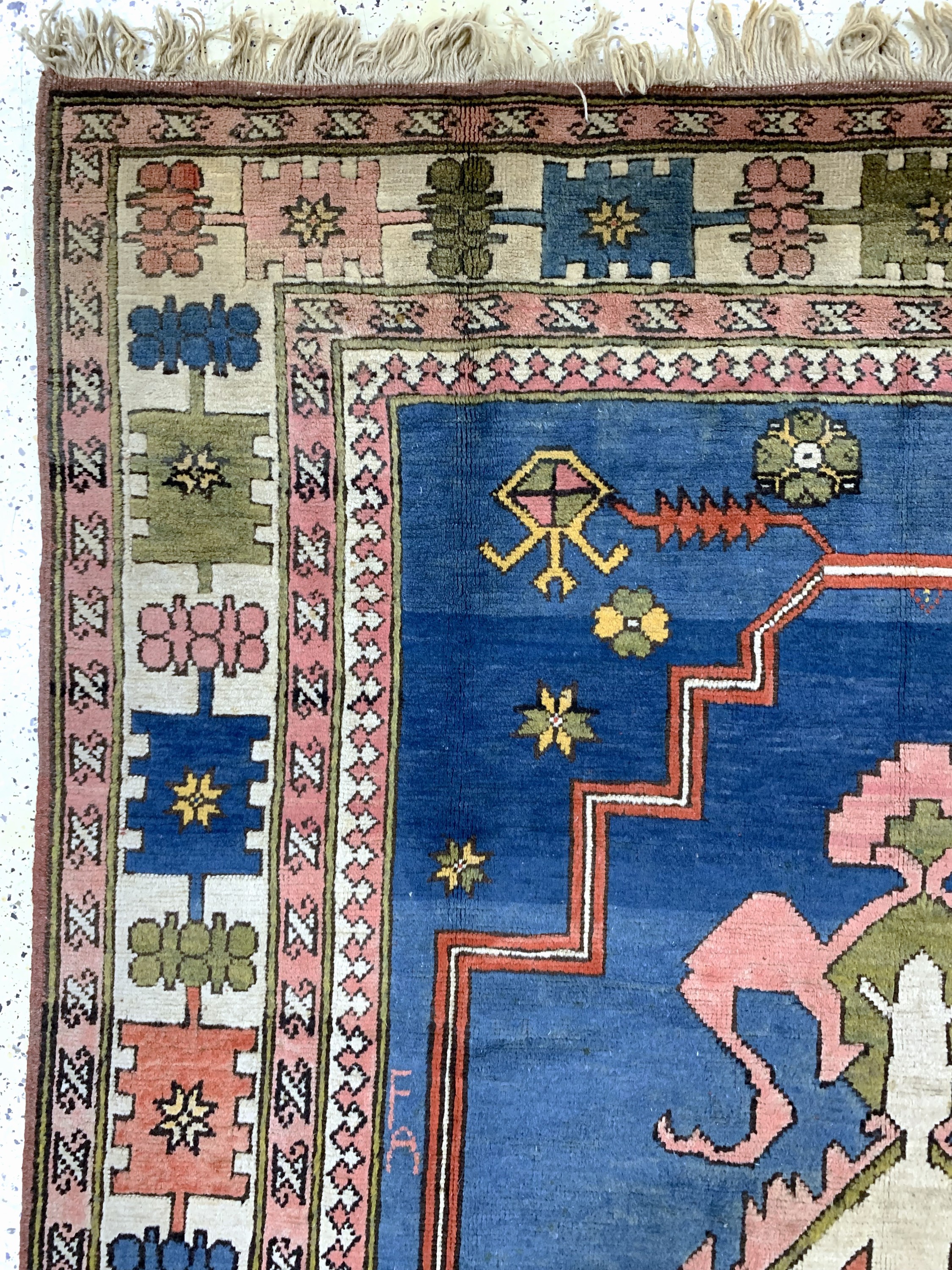 Detail d: Kars, Türkei, Mitte 20.Jhd, Wolle auf Wolle, ca. 370 x 203 cm, EHZ: 2