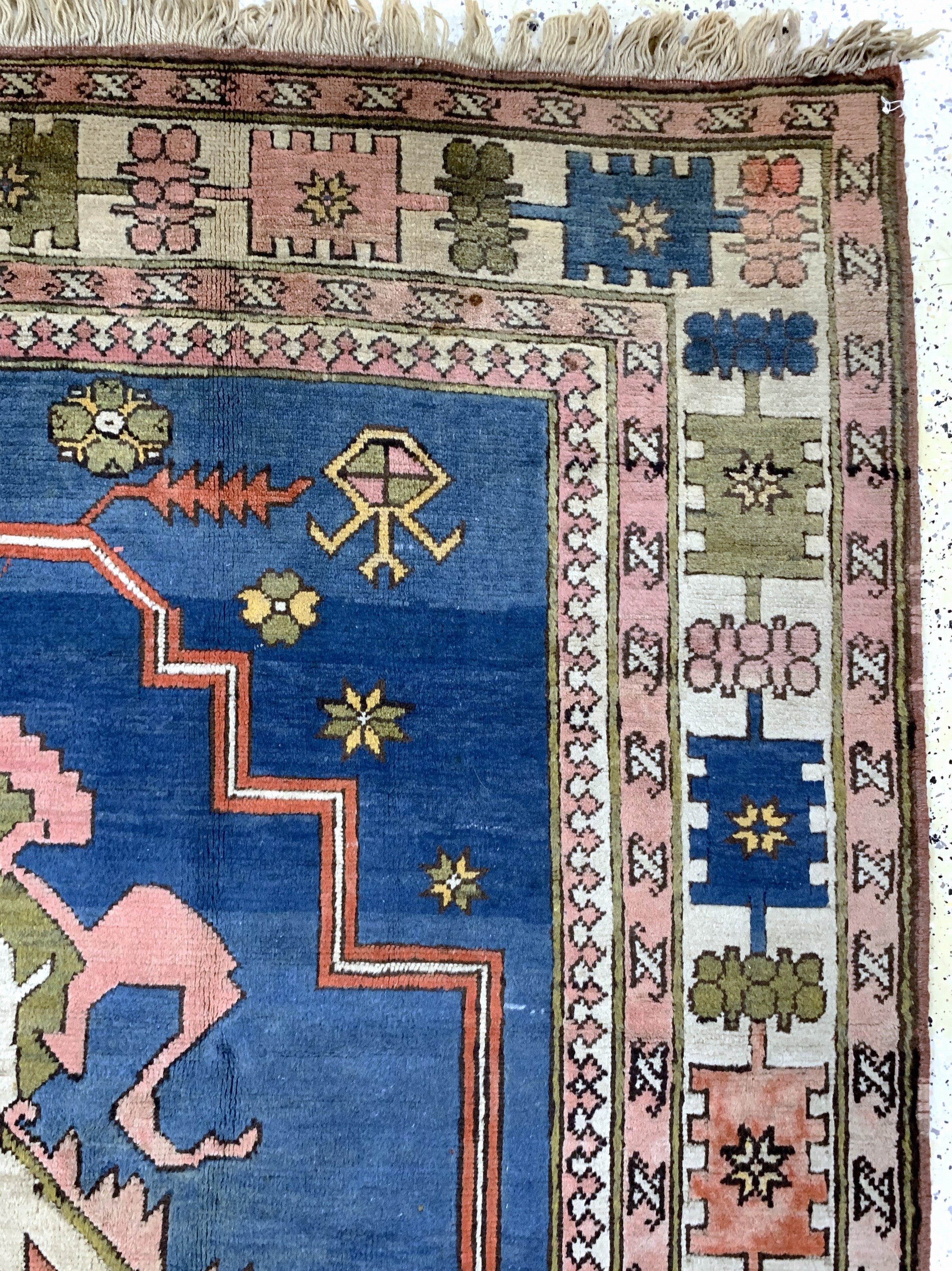 Detail e: Kars, Türkei, Mitte 20.Jhd, Wolle auf Wolle, ca. 370 x 203 cm, EHZ: 2