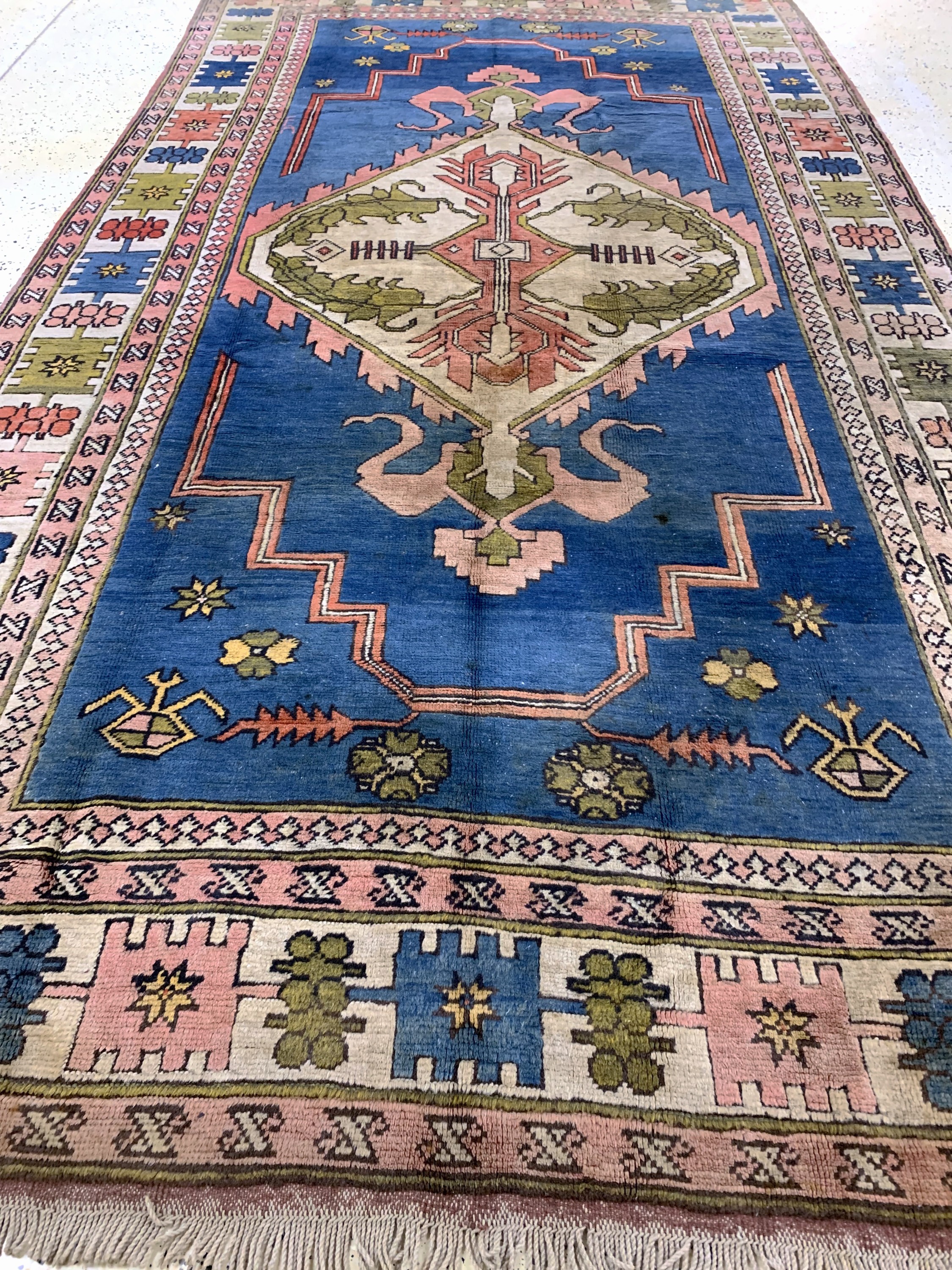 Detail f: Kars, Türkei, Mitte 20.Jhd, Wolle auf Wolle, ca. 370 x 203 cm, EHZ: 2