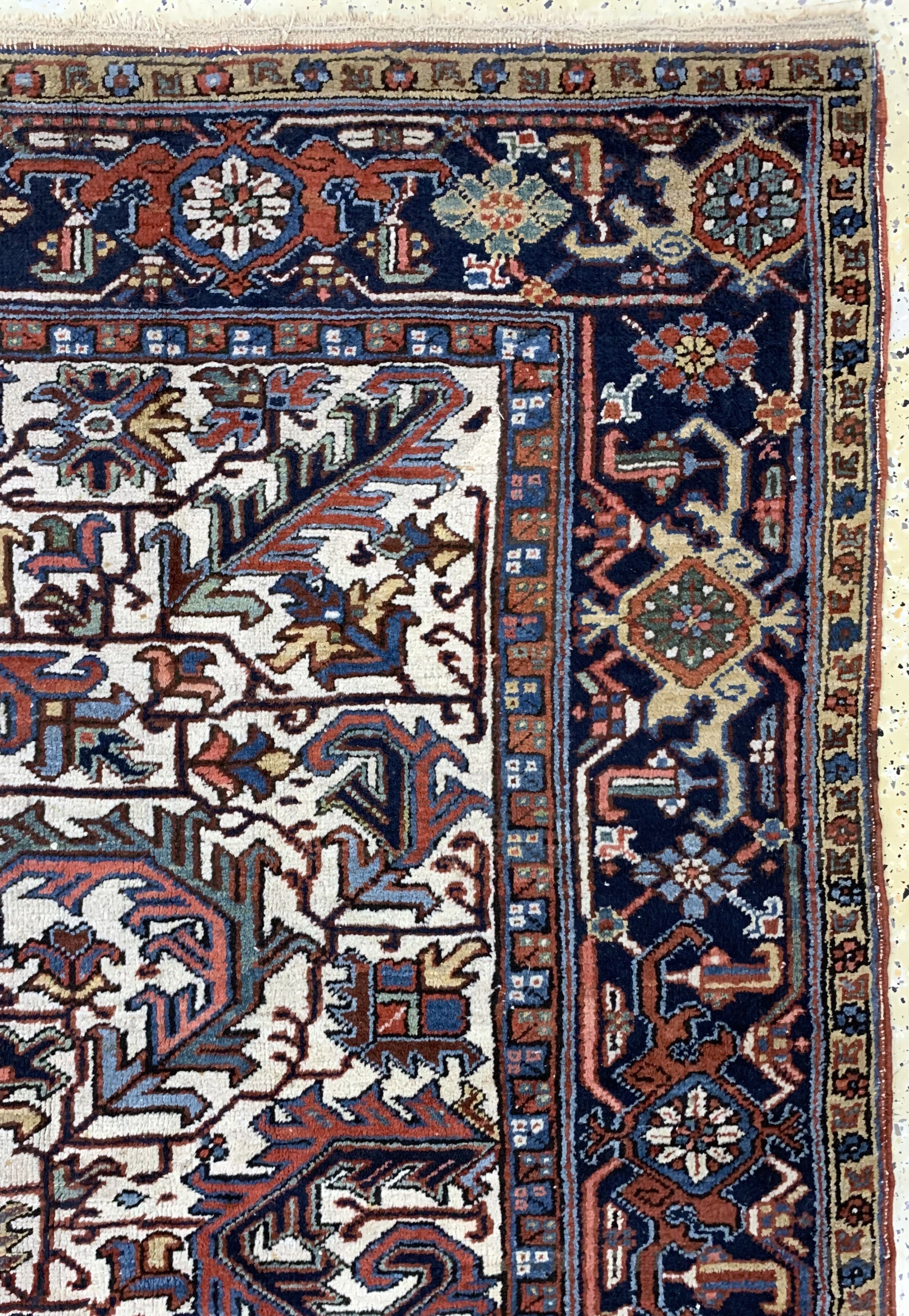 Detail e: Heriz alt, Persien, Anfang 20.Jhd, Wolle auf Baumwolle, ca. 335 x 225 cm, EHZ: 3