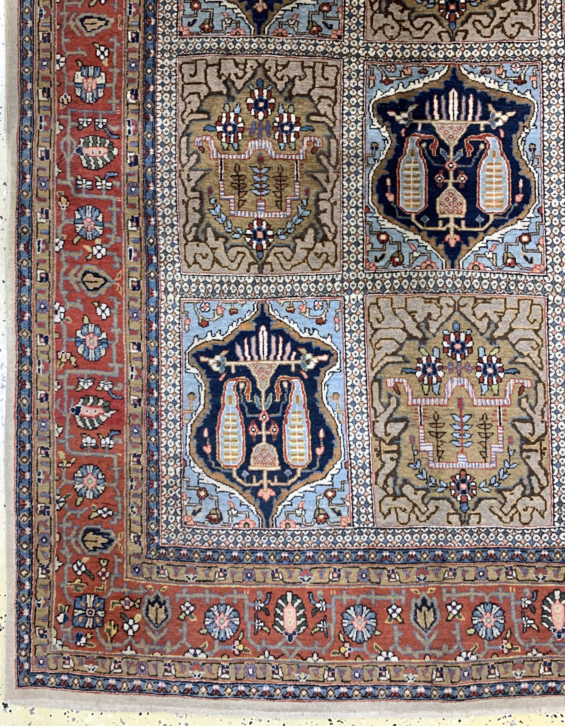 Detail b: Ghom Kork, Persien, Korkwolle auf Baumwolle, ca. 330 x 233 cm, EHZ: 2-3