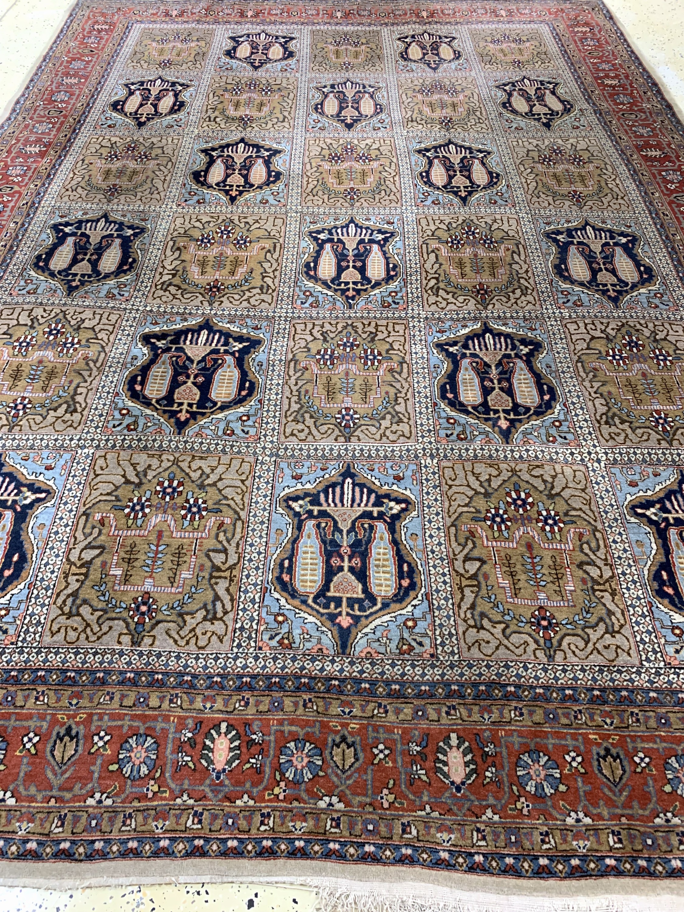 Detail f: Ghom Kork, Persien, Korkwolle auf Baumwolle, ca. 330 x 233 cm, EHZ: 2-3