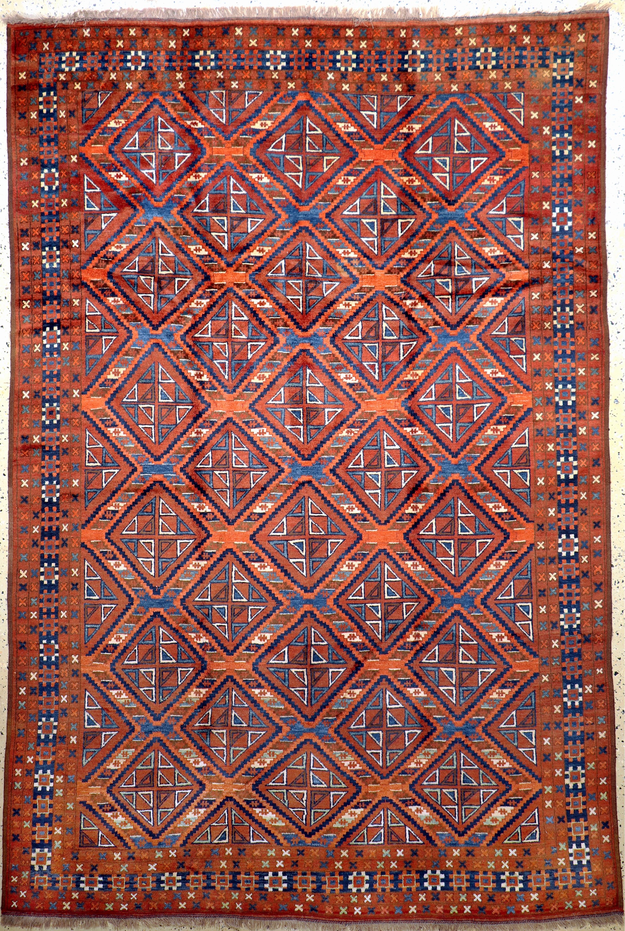 Khalmohammadi fein, Afghanistan, Mitte 20.Jhd, Korkwolle auf Wolle, ca. 297 x 205 cm,EHZ: 2