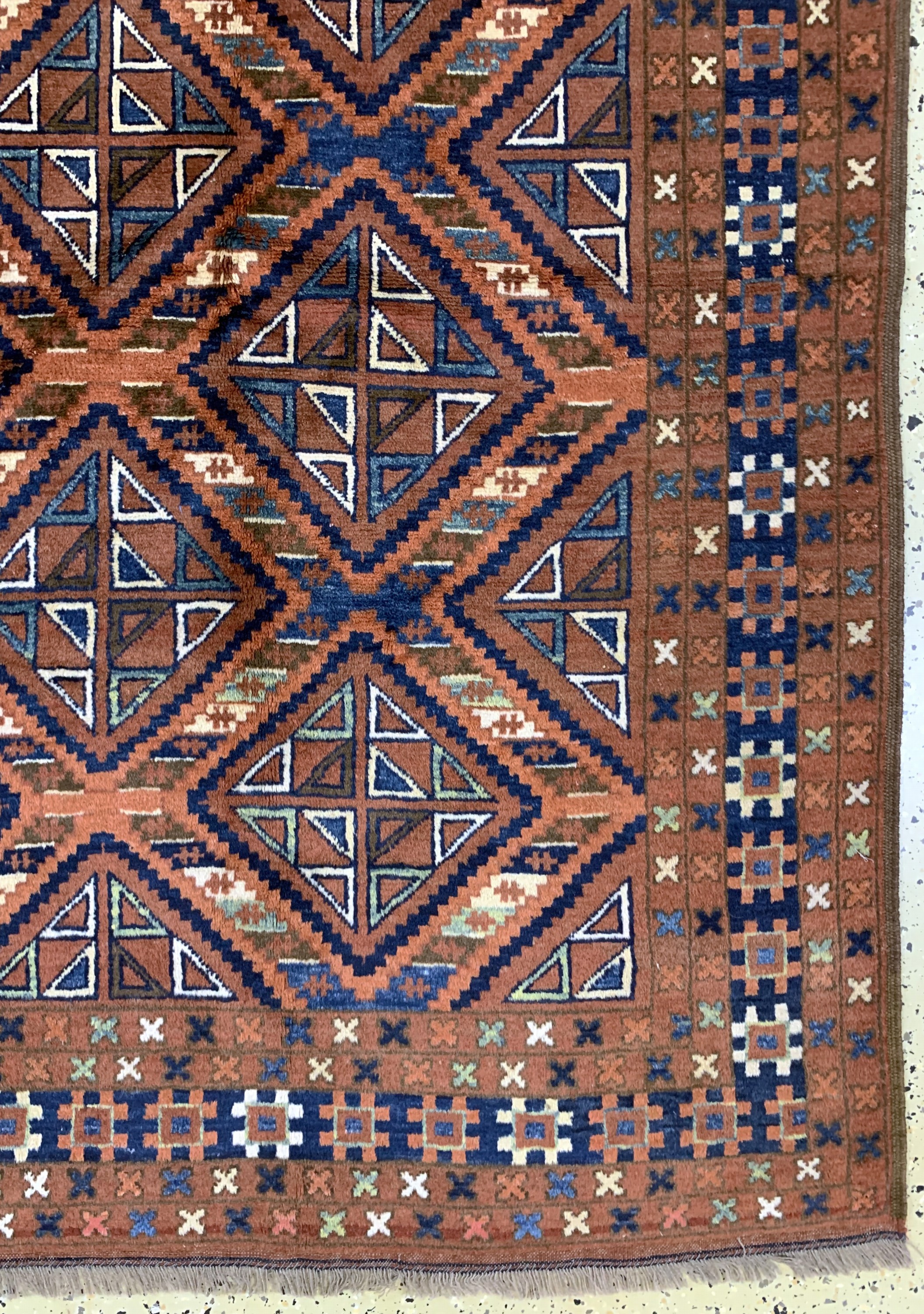 Detail a: Khalmohammadi fein, Afghanistan, Mitte 20.Jhd, Korkwolle auf Wolle, ca. 297 x 205 cm,EHZ: 2