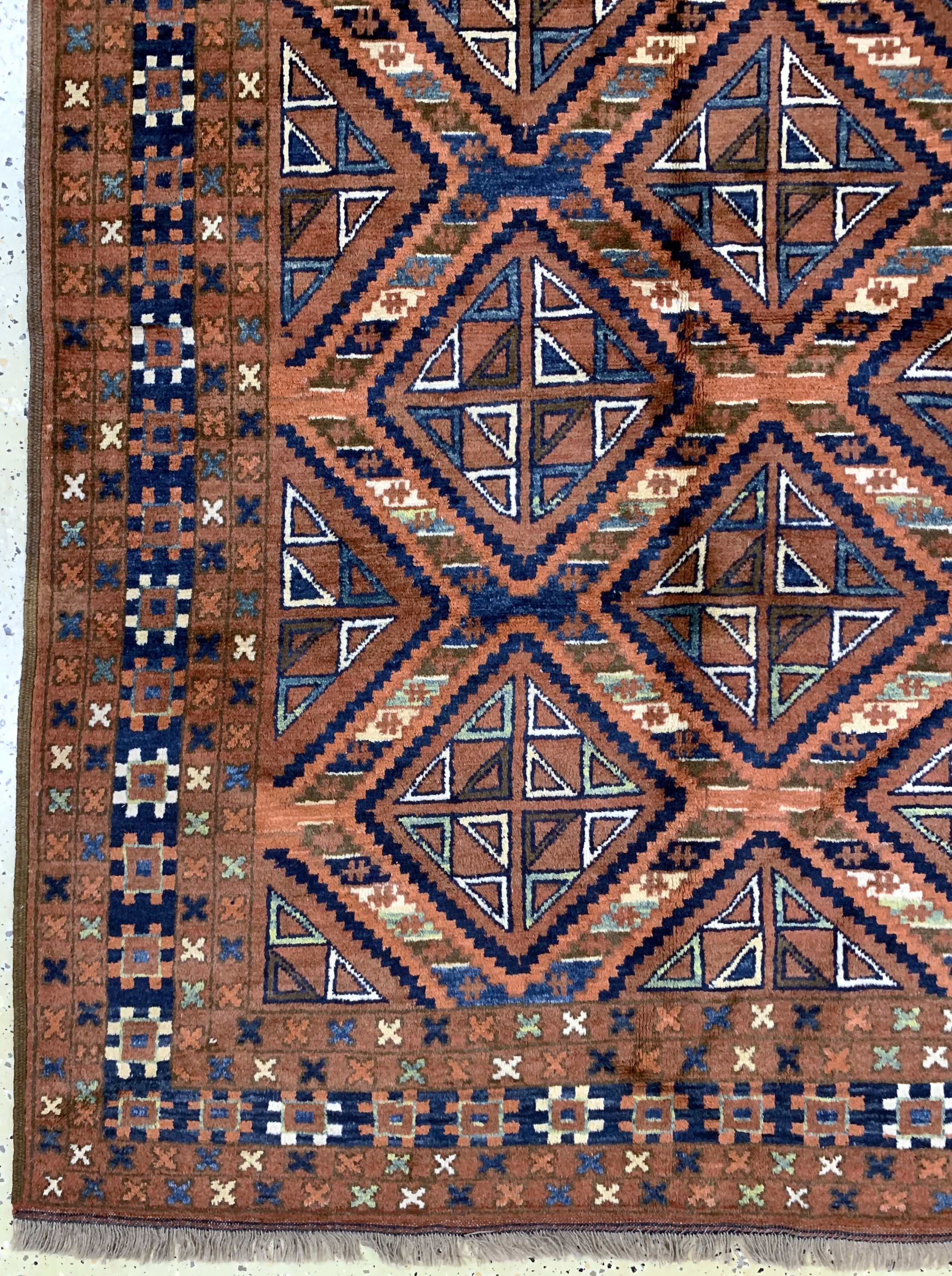 Detail b: Khalmohammadi fein, Afghanistan, Mitte 20.Jhd, Korkwolle auf Wolle, ca. 297 x 205 cm,EHZ: 2