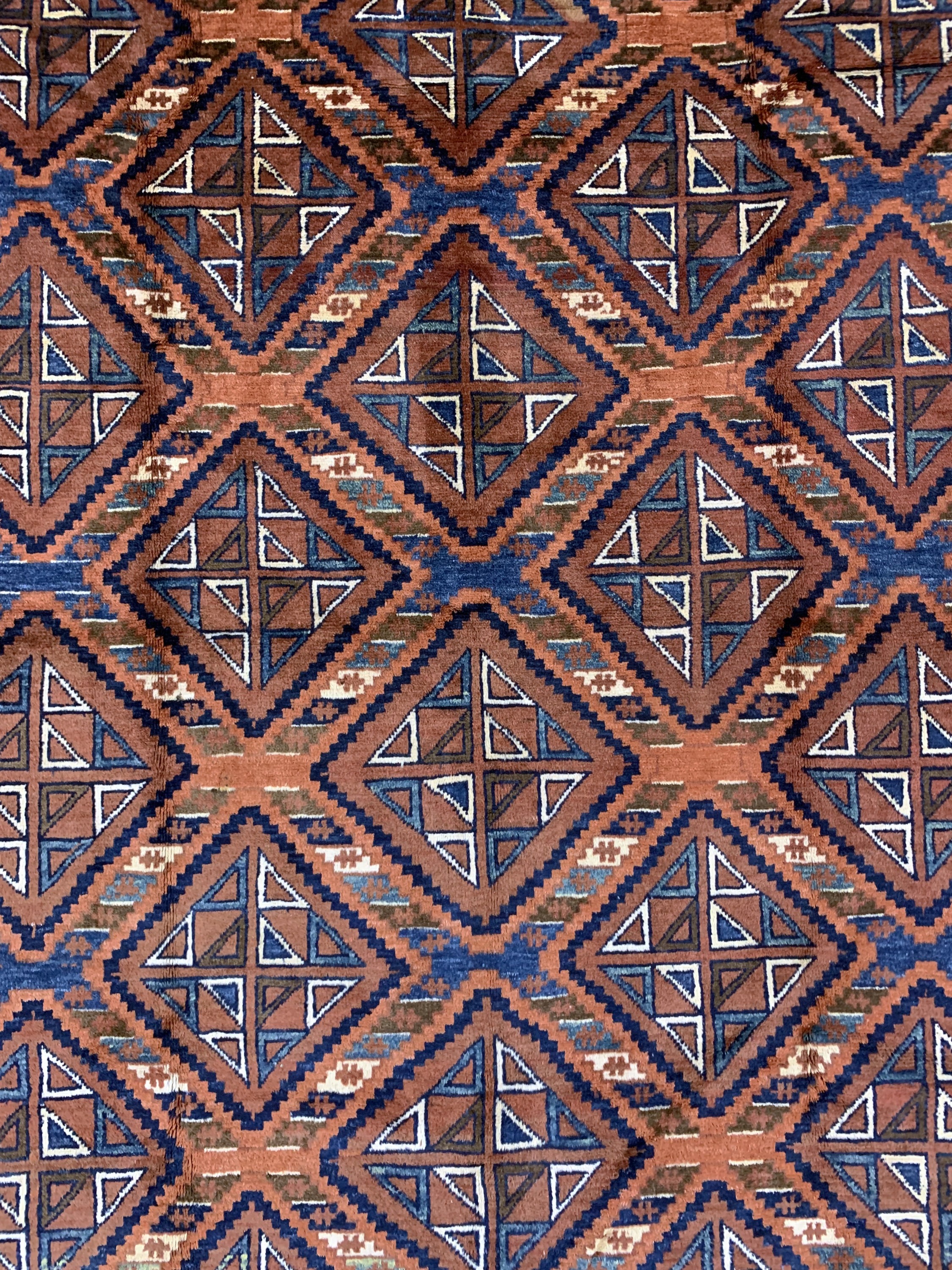 Detail c: Khalmohammadi fein, Afghanistan, Mitte 20.Jhd, Korkwolle auf Wolle, ca. 297 x 205 cm,EHZ: 2