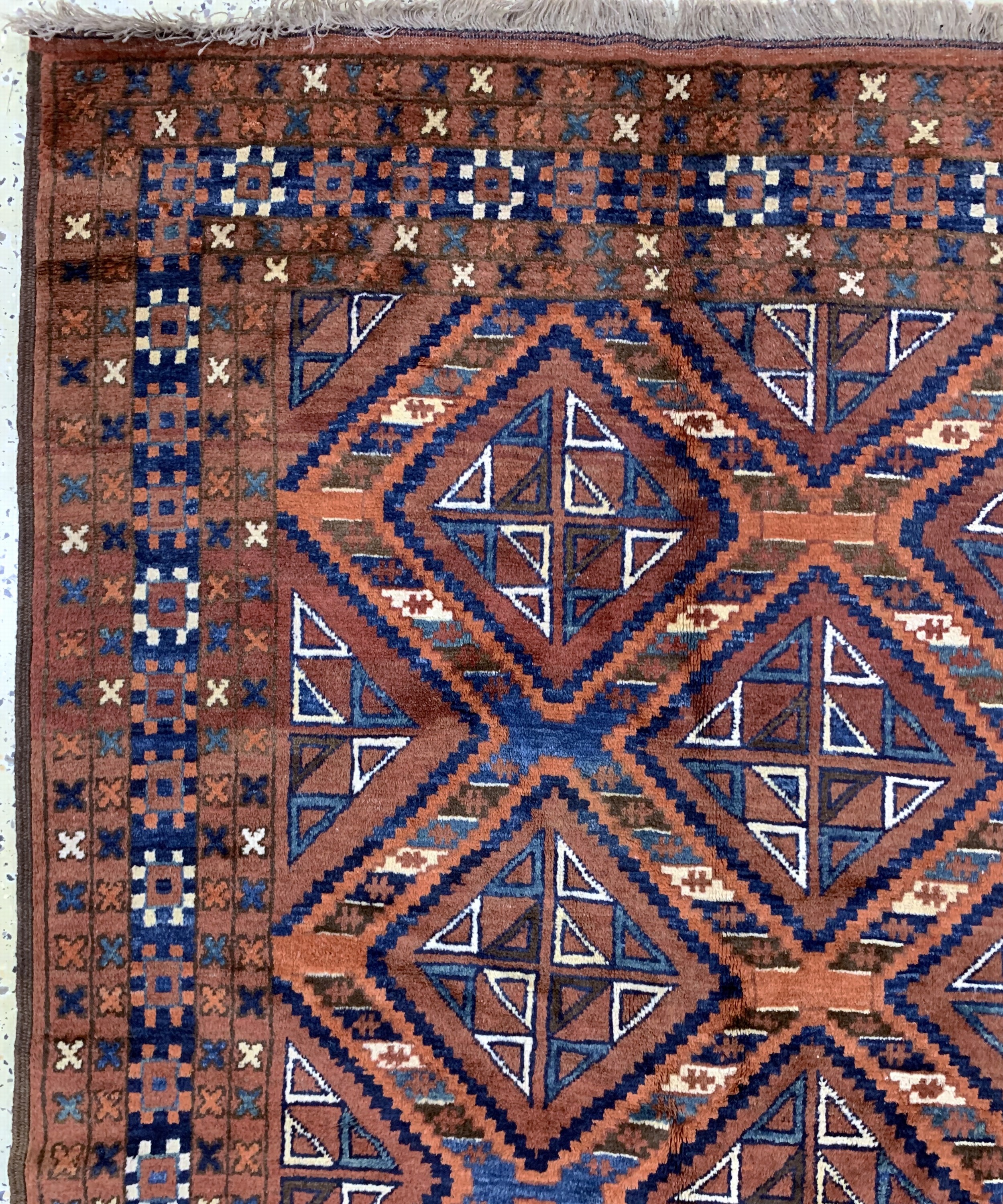 Detail d: Khalmohammadi fein, Afghanistan, Mitte 20.Jhd, Korkwolle auf Wolle, ca. 297 x 205 cm,EHZ: 2