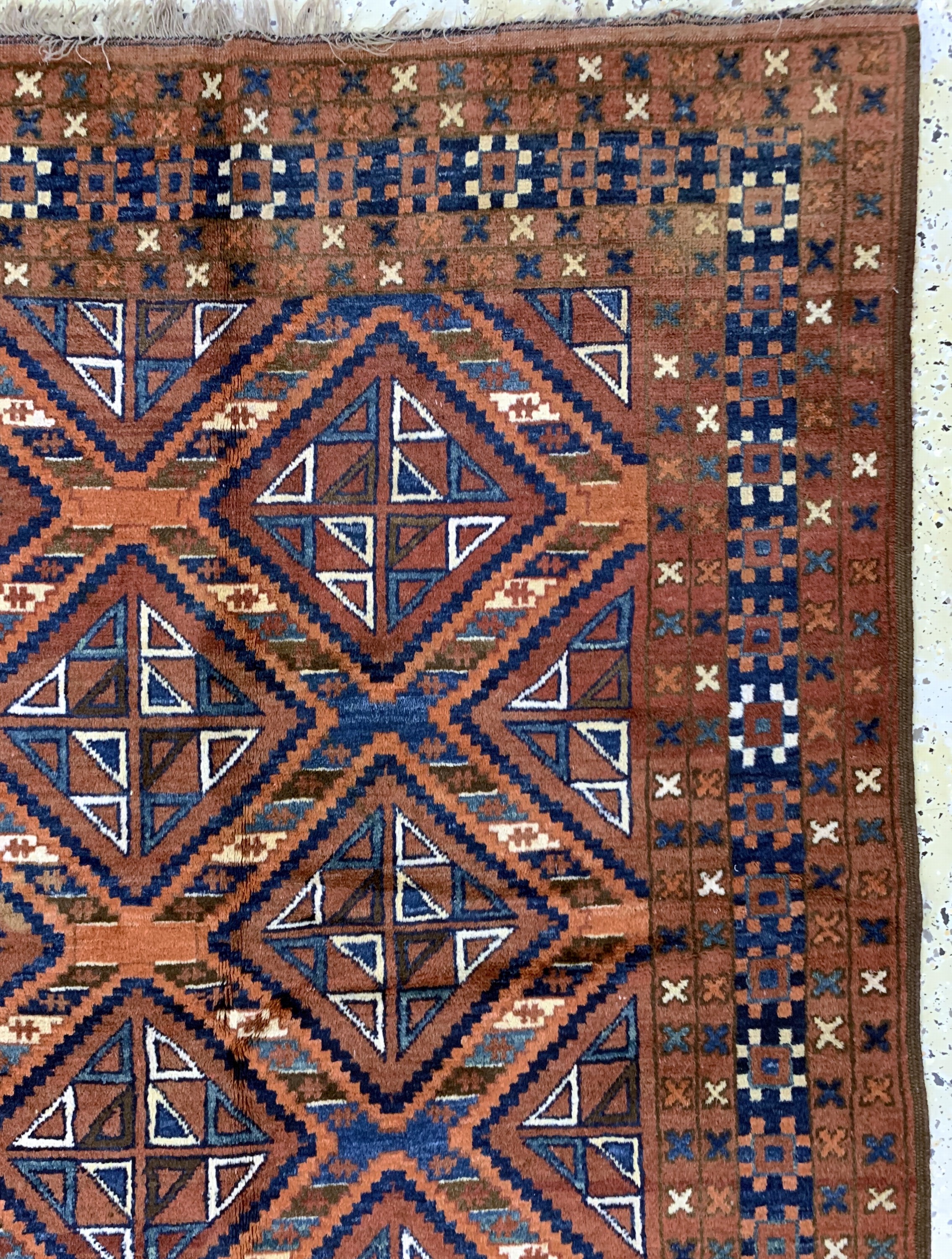 Detail e: Khalmohammadi fein, Afghanistan, Mitte 20.Jhd, Korkwolle auf Wolle, ca. 297 x 205 cm,EHZ: 2