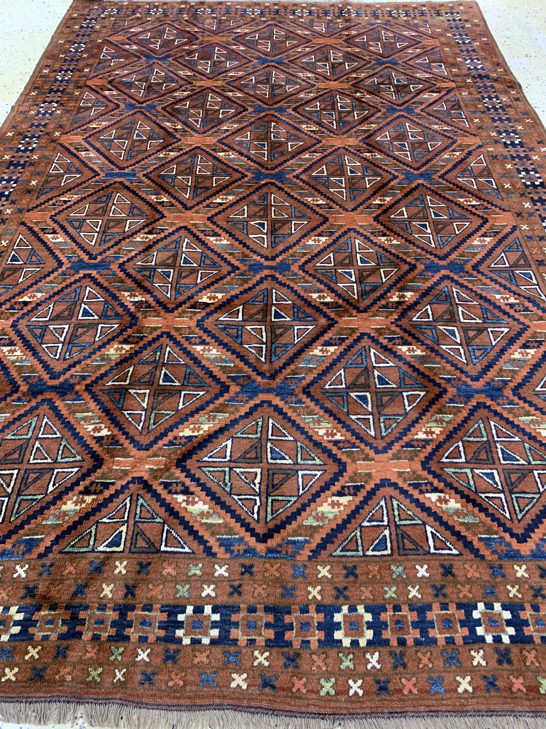 Detail f: Khalmohammadi fein, Afghanistan, Mitte 20.Jhd, Korkwolle auf Wolle, ca. 297 x 205 cm,EHZ: 2