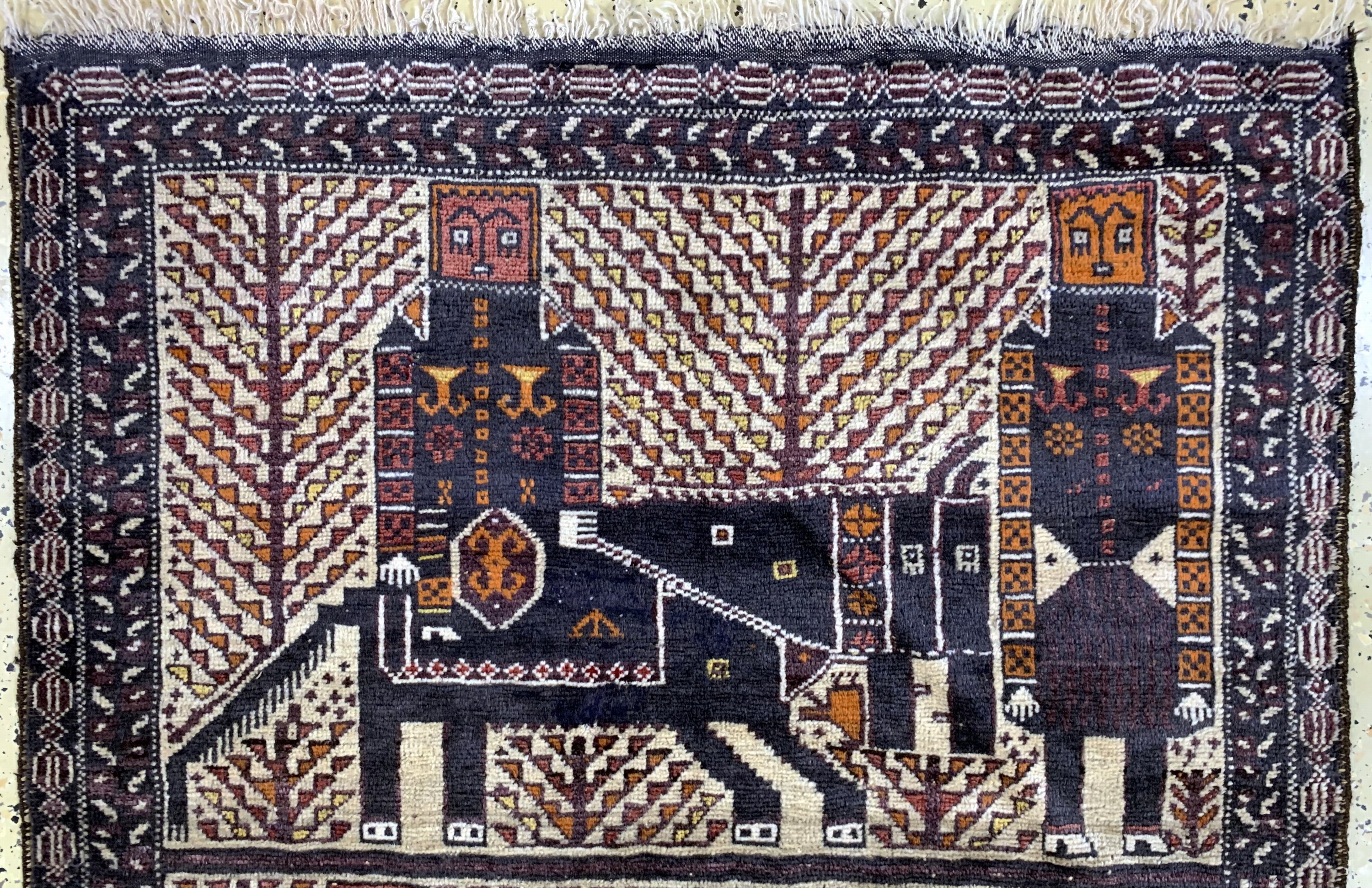 Detail c: Belutsch alt, Afghanistan, Anfang 20.Jhd, Wolle auf Wolle, ca. 195 x 120 cm, EHZ: 2