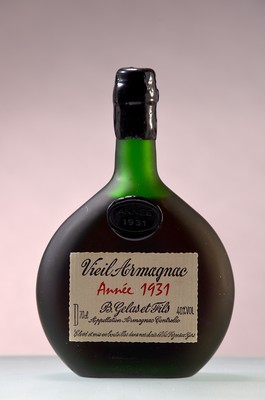 Image 26933135 - 1 Flasche 1931 B. Gelas et Fils Vieil Armagnac, ca. 700ml, 40%Vol., in orig. Holzkiste