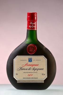 Image 26933141 - 1 Flasche 1931 Baron de Sigognac Vintage Armagnac, ca. 700ml, 40%Vol., in orig. Holzkiste