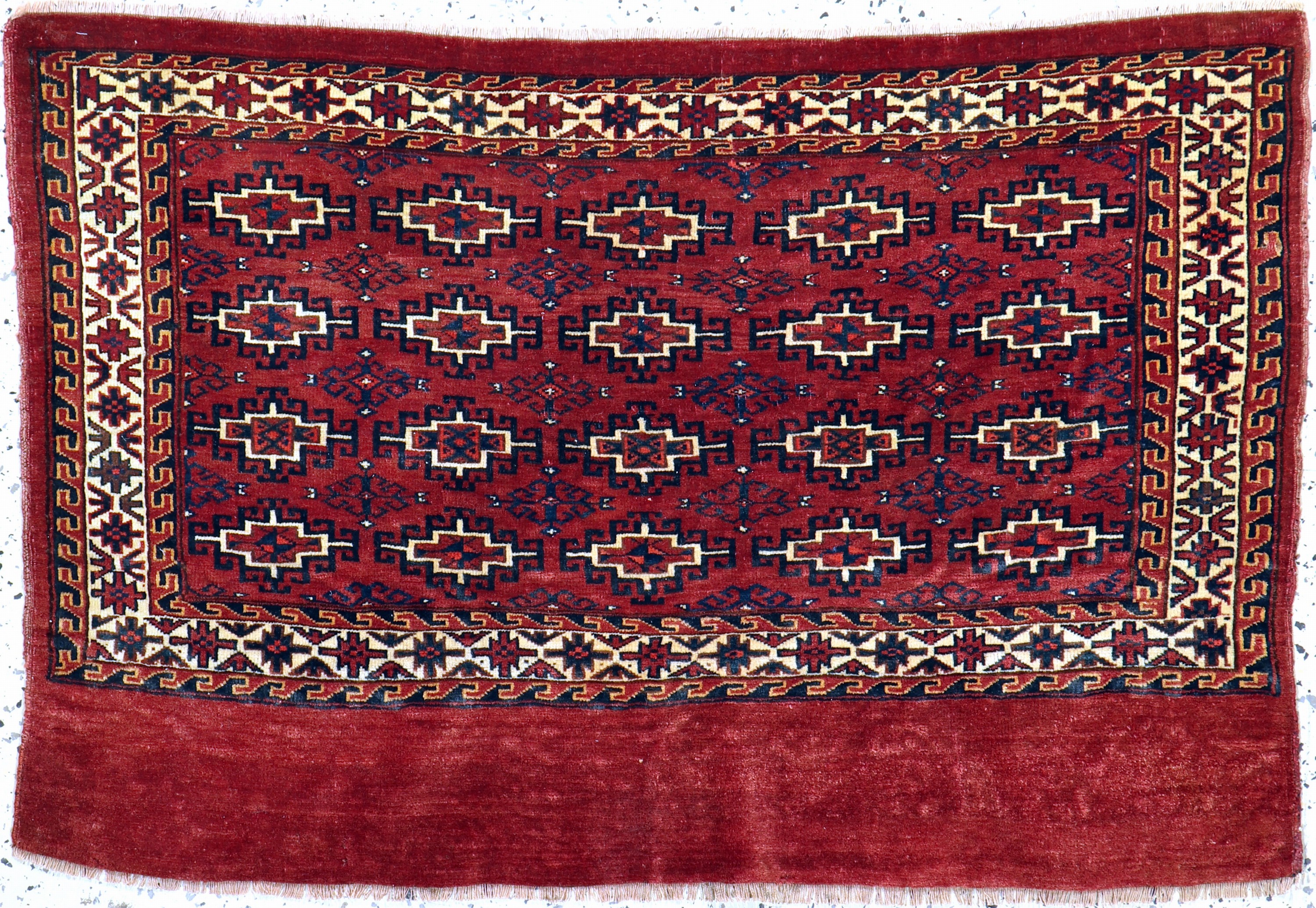 Tekke Tschowal antik, Turkmenistan, 19.Jhd,Wolle auf Wolle, ca. 117 x 80 cm, EHZ: 2-3
