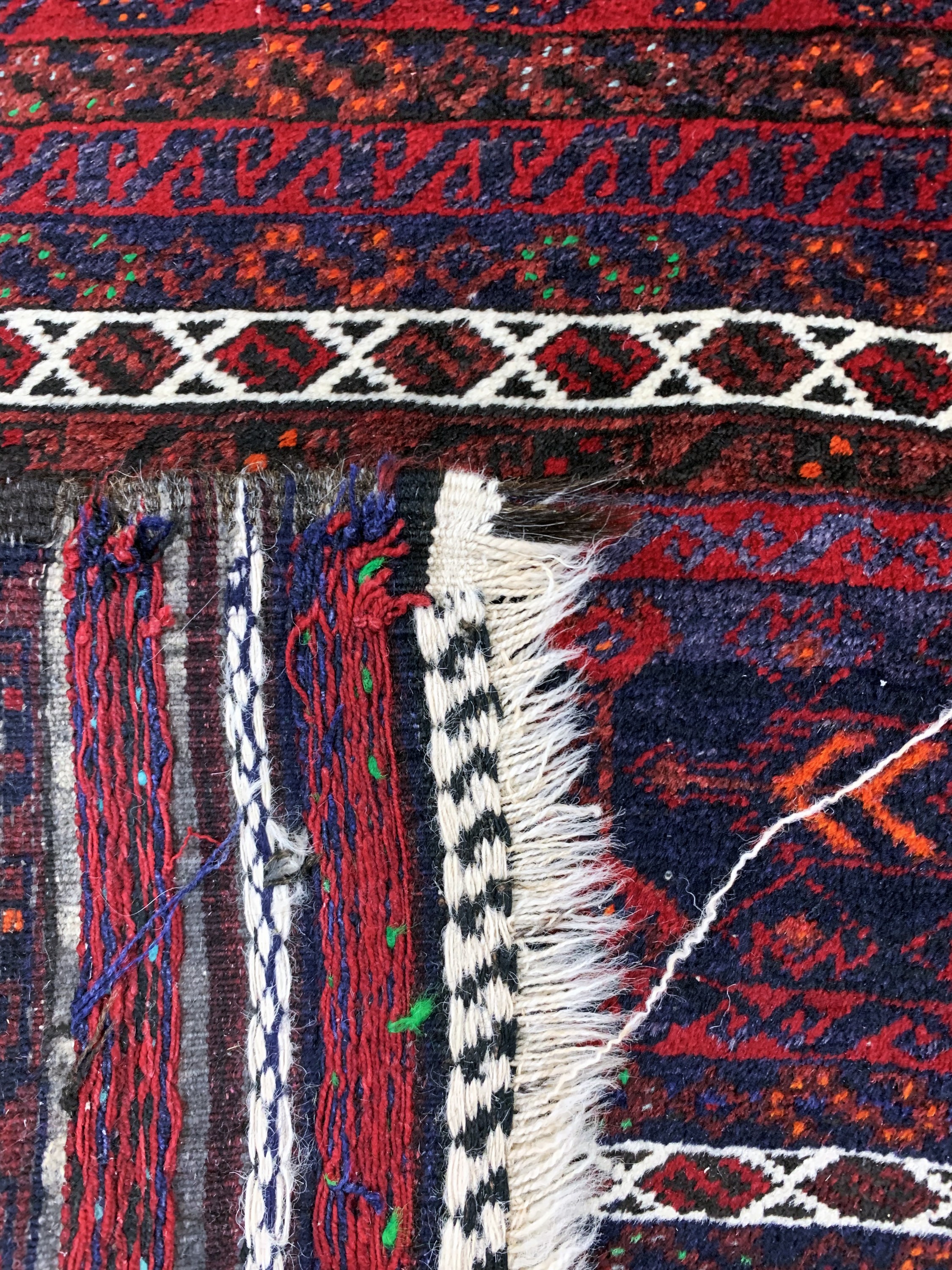 Detail d: Belutsch alt, Persien, Anfang 20.Jhd, Wolleauf Wolle, ca. 139 x 87 cm, EHZ: 2