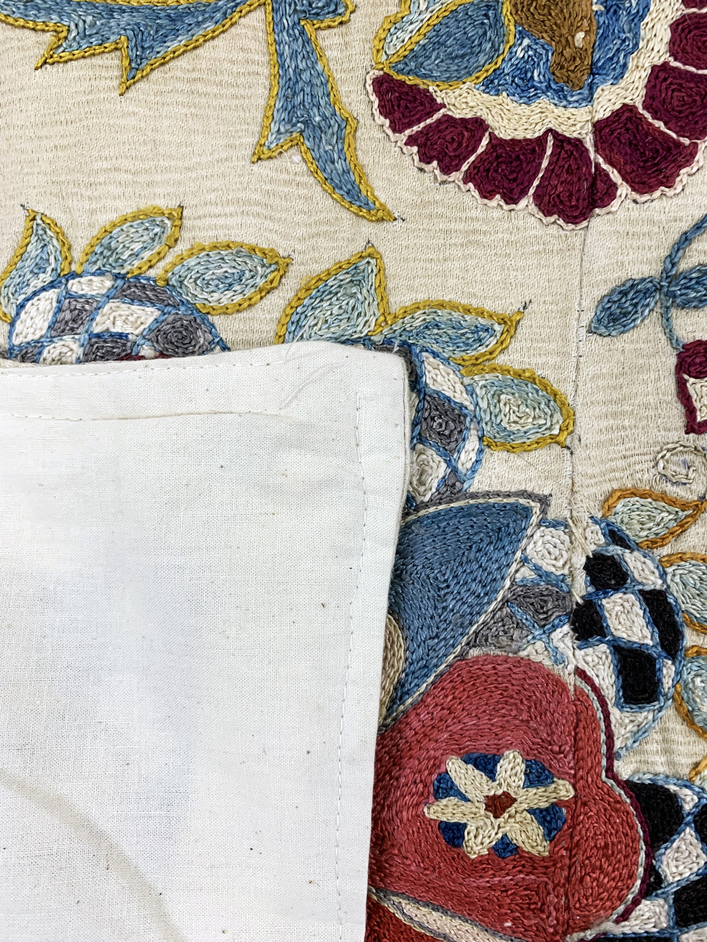 Detail f: Buchara"Susani", Uzbekistan, Anfang 20.Jhd, Seidenstickerei, ca. 170 x 145 cm, EHZ: 2