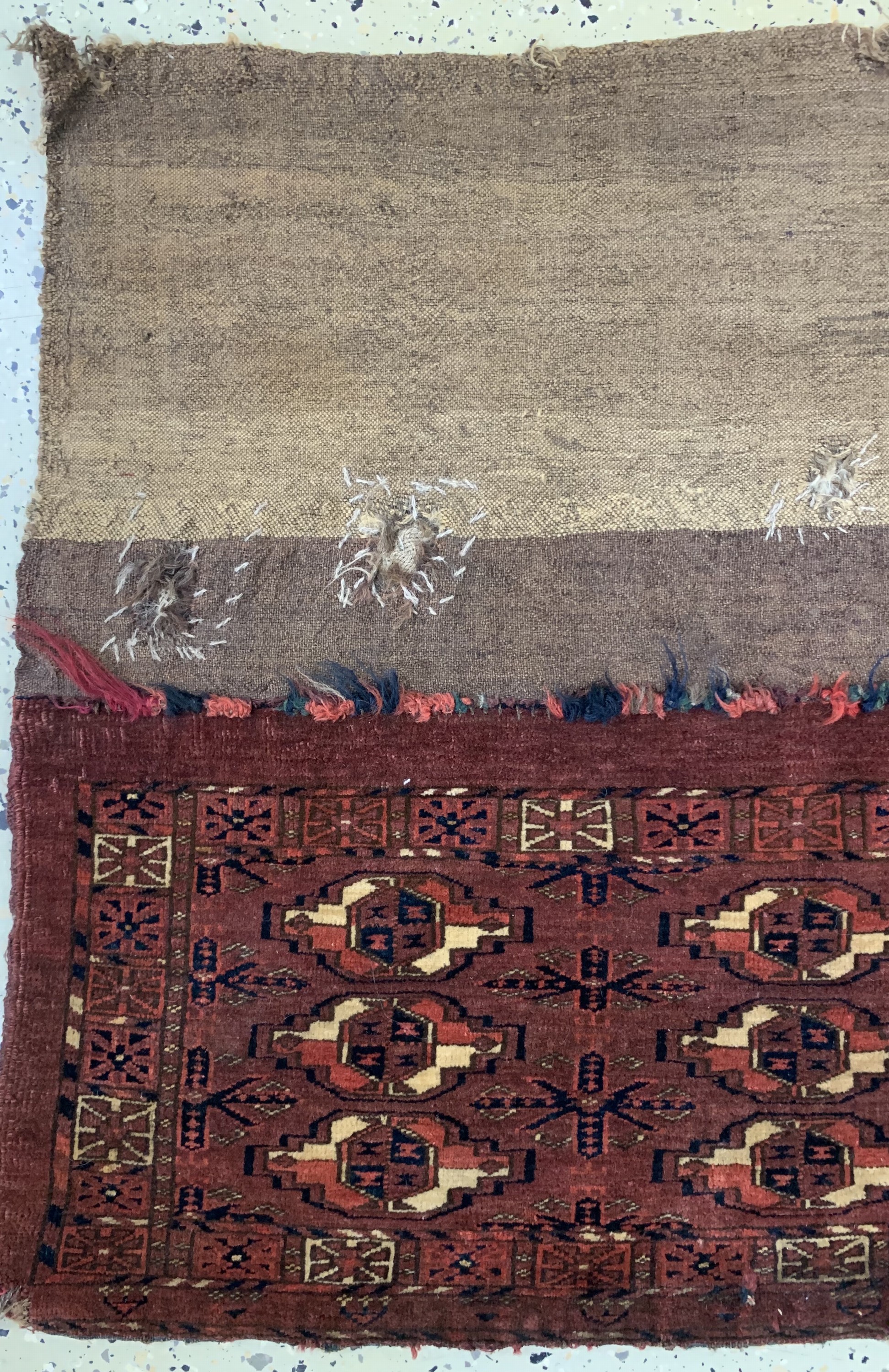 Detail c: Ersari Tschowal antik, Turkmenistan, 19.Jhd, Wolle auf Wolle, ca. 95 x 40 cm, EHZ: 4