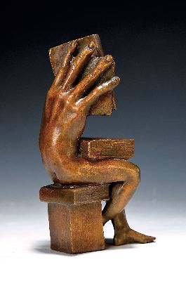 Image Michael Schwarze, geb. 1939 Krefeld, Bronzefigur, "der Buchhändler", ...
