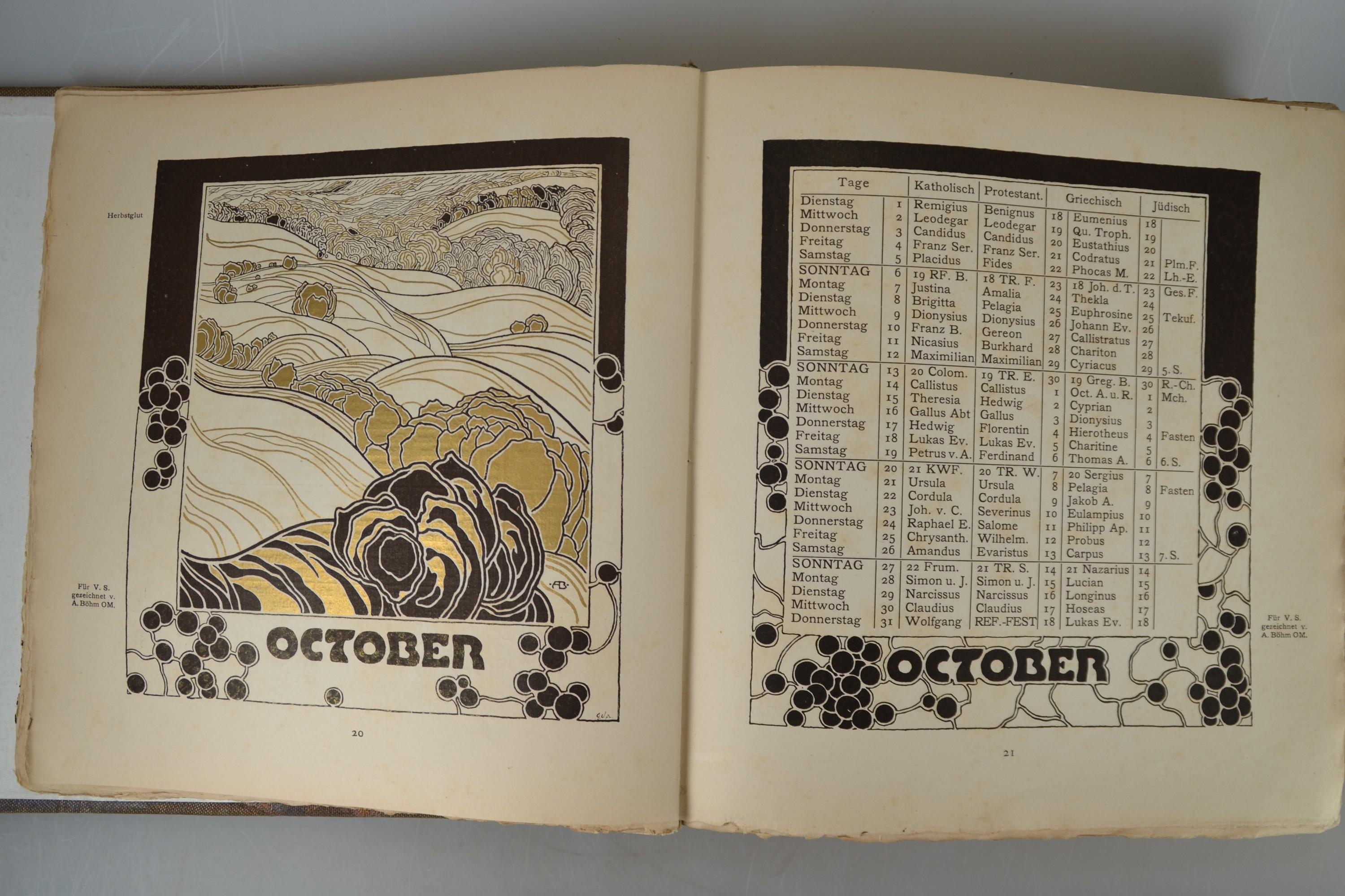 Detail m: Ver Sacrum "Mittheilungen der Vereinigung Bildender Künstler Österreichs", III. Jahr 1900, mit originalem Textileinband von Koloman ...