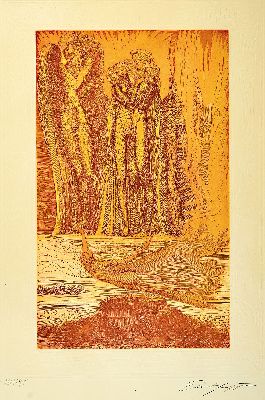 Image Ernst Fuchs, 1930-2015, Die Verlobung, Aquatintaradierung mit Prägerand, handsign., ...
