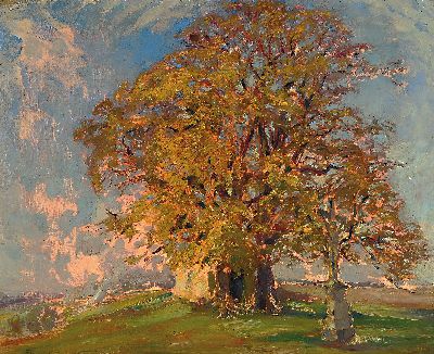 Image 26934992 - Wilhelm Hempfing, 1886 Schönau-1948 Karlsruhe, Mächtiger Baum vor einer ...