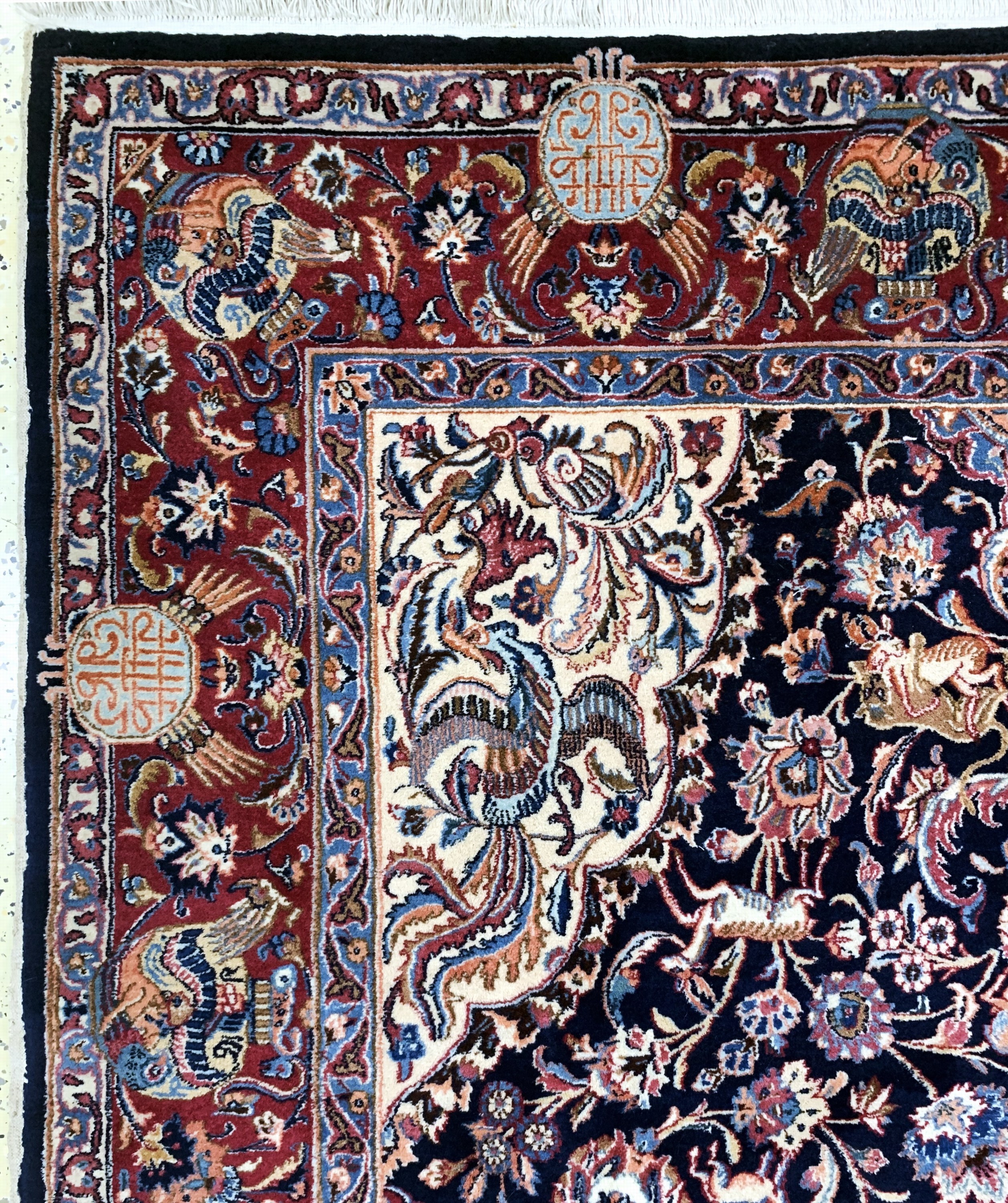Detail d: Mesched fein sign.(Ghadiri), Persien, Mitte20.Jhd., Korkwolle, ca. 290 x 190 cm, EHZ: 2