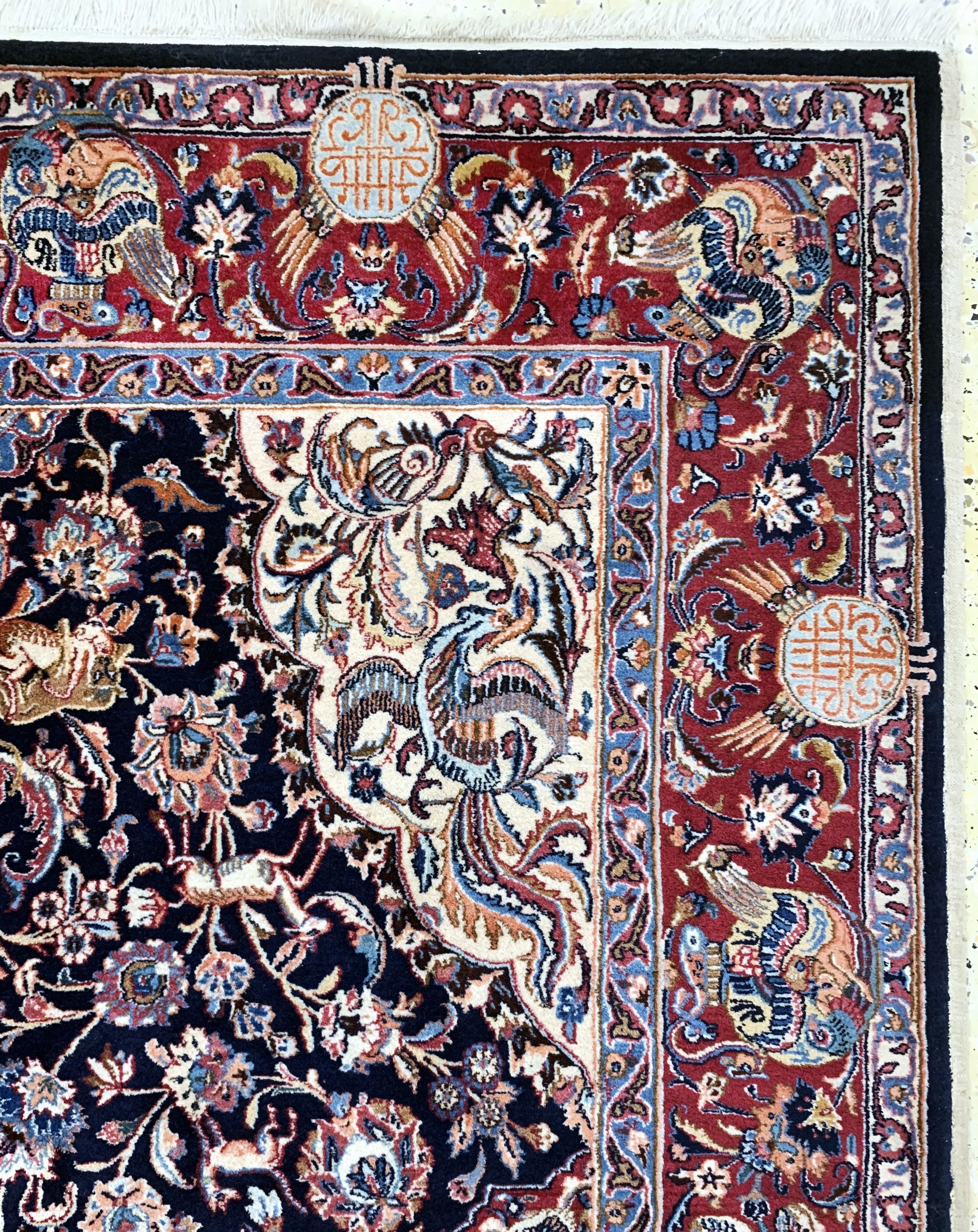 Detail f: Mesched fein sign.(Ghadiri), Persien, Mitte20.Jhd., Korkwolle, ca. 290 x 190 cm, EHZ: 2