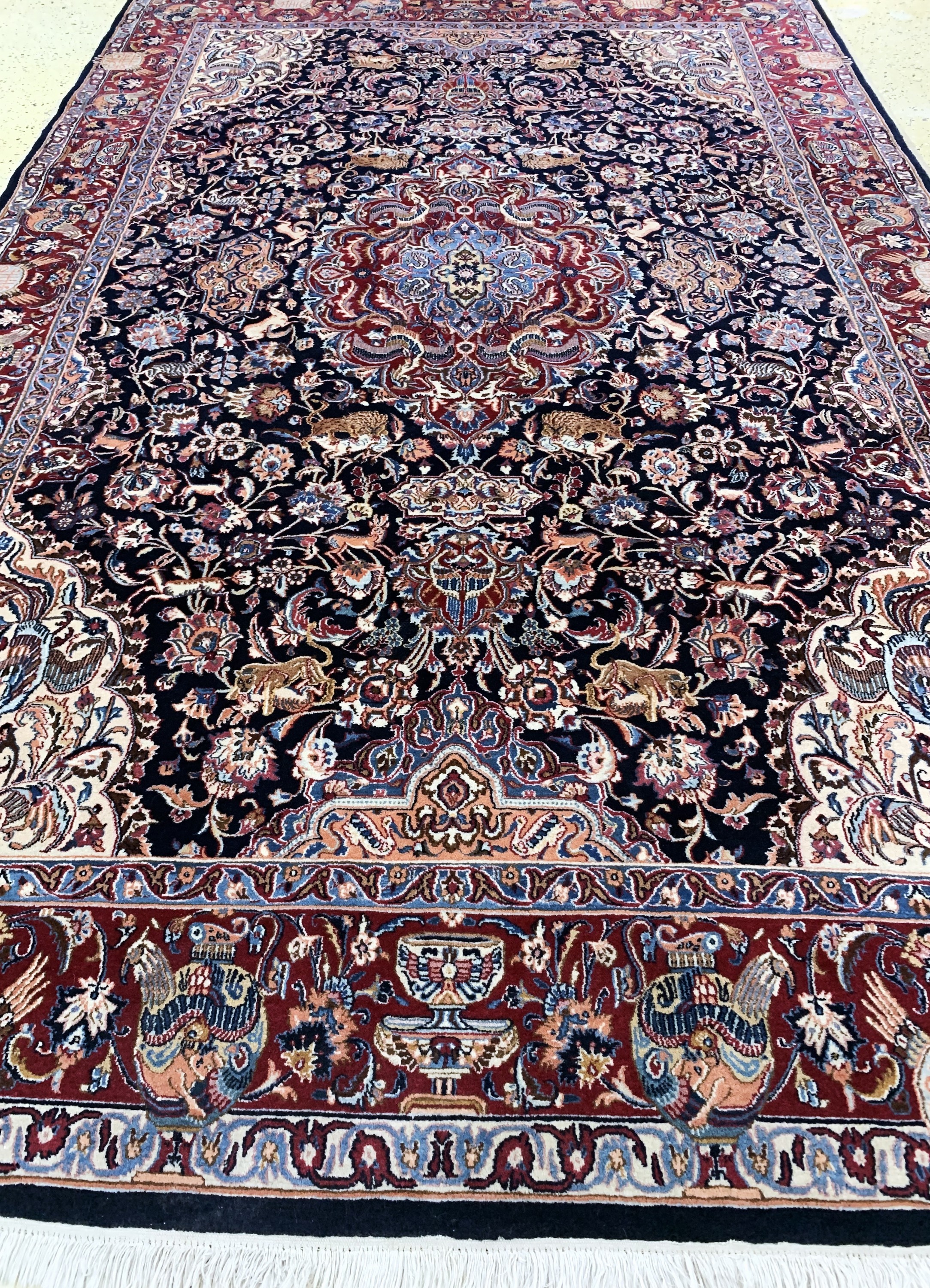 Detail g: Mesched fein sign.(Ghadiri), Persien, Mitte20.Jhd., Korkwolle, ca. 290 x 190 cm, EHZ: 2