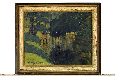 26935003k - Ungedeuteter Maler, dat. (19)22, An der Alb bei Mühlberg, rückseitig so ...