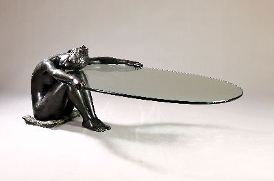 Image 26935064 - Calixto Valenti Robert, Bronzeskulptur als Tisch, "Marieta", von der Firma ...