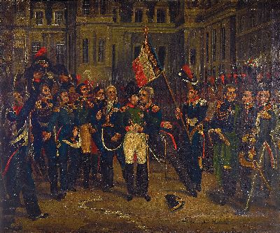 Image 26935074 - Unbekannter Künstler, wohl Frankreich, um 1820, Adieux de Fontainebleau, Abschied ...