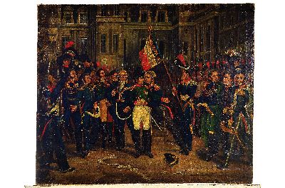 26935074k - Unbekannter Künstler, wohl Frankreich, um 1820, Adieux de Fontainebleau, Abschied ...