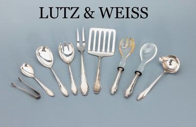 Image 23 Vorlegeteile, deutsch, 800er Silber, Lutz & Weiss, Pforzheim, best. aus: 2-teil. ...