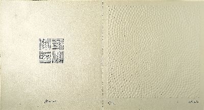 Image Günter Uecker, geb. 1930, Jede sieht es anders... Doppelblatt mit Bugfalte, links ...