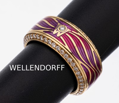 Image 26935164 - 18 kt Gold WELLENDORFF Brillant-Ring "Lebenstraum", GG 750/000, 87 Brillanten ...