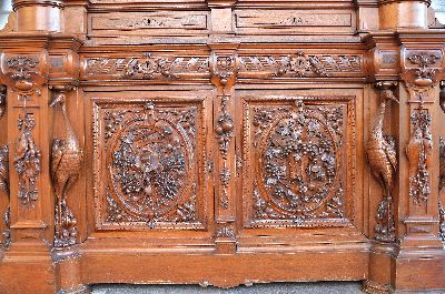 26935373c - Prächtiger Vitrinenschrank/Aufsatzschrank, Historismus um 1900, Mahagoni meist ...