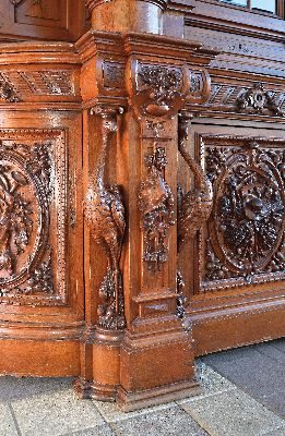 26935373d - Prächtiger Vitrinenschrank/Aufsatzschrank, Historismus um 1900, Mahagoni meist ...