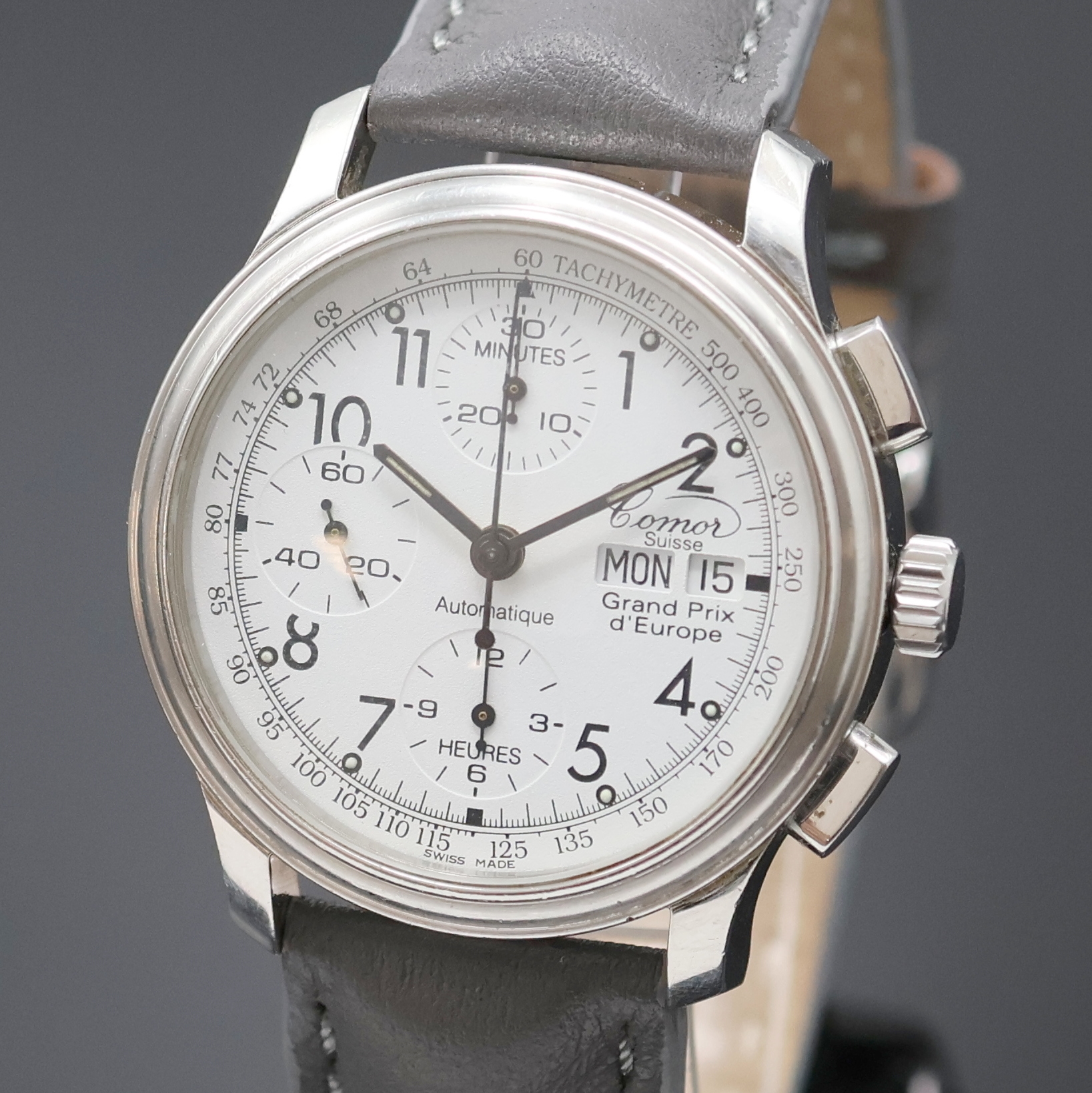 Detail a: COMOR Grand Prix d'Europe Herrenchronograph in Stahl Schweiz um 1995, Automatik, angefertigt anlässlich des Formel 1 Rennens "Grande Prix ...
