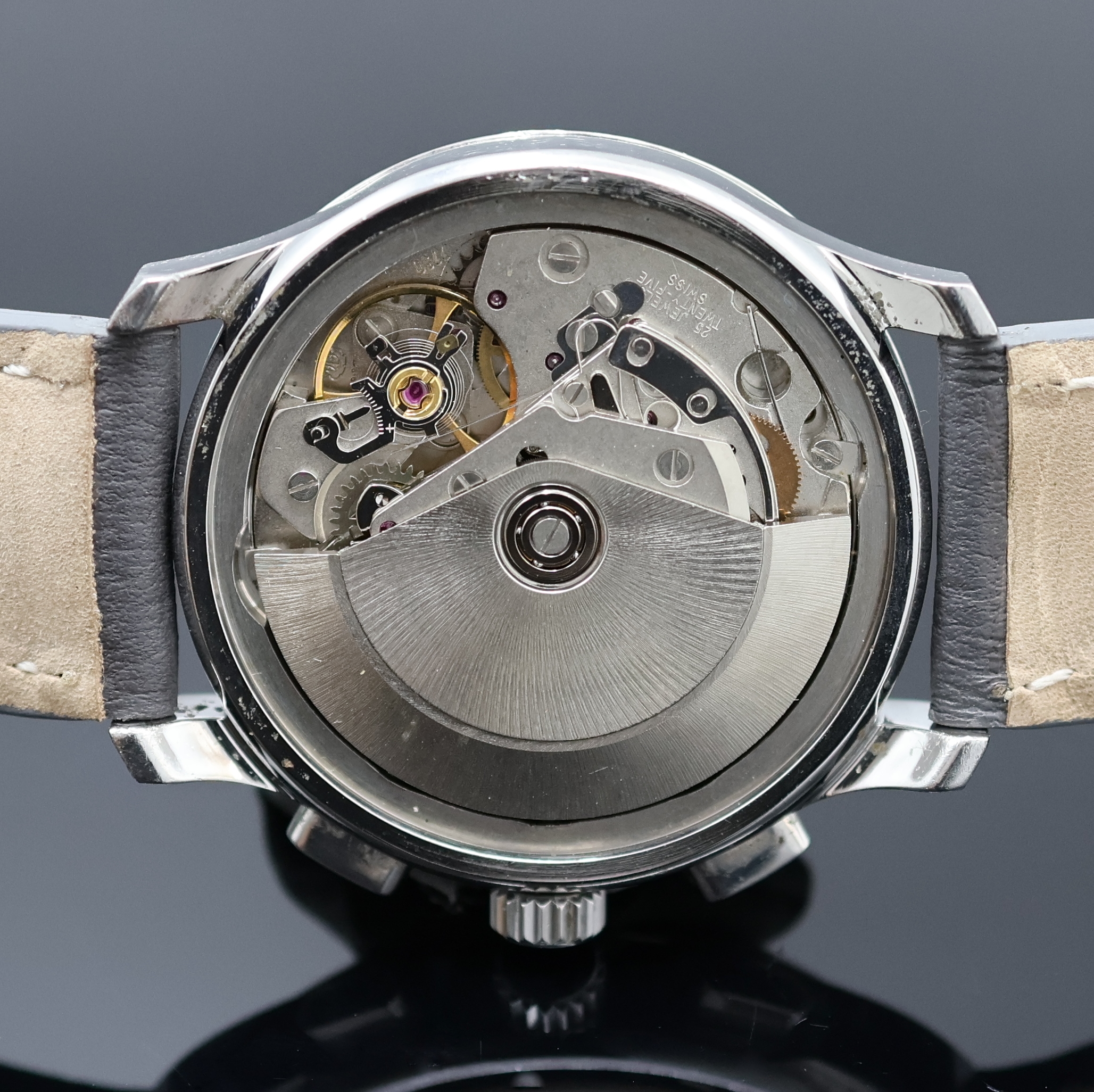 Detail e: COMOR Grand Prix d'Europe Herrenchronograph in Stahl Schweiz um 1995, Automatik, angefertigt anlässlich des Formel 1 Rennens "Grande Prix ...