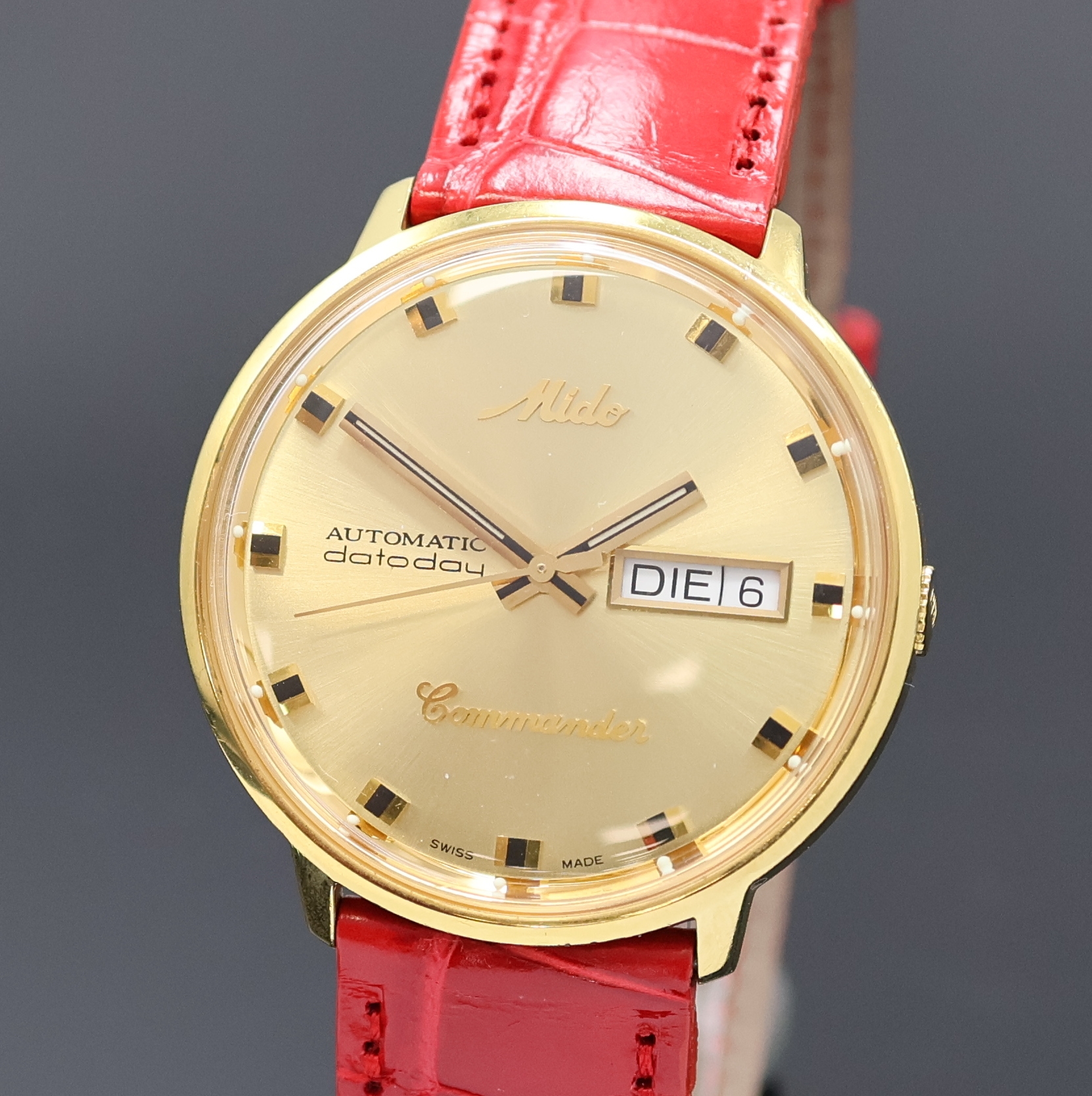 Detail a: MIDO Ocean Star Commander Referenz 8419 Herrenarmbanduhr in Stahl, Schweiz um 2000, Automatik, verg. Monocoque-Geh., orig. Glas u. Krone, gold. ...