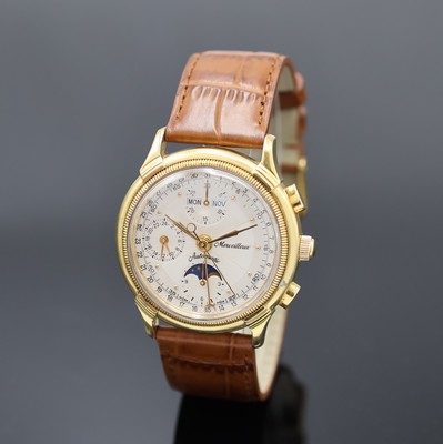 Image MERVEILLEUX Armbandchronograph mit Vollkalender und Mondphase Valjoux 7751, Schweiz um ...