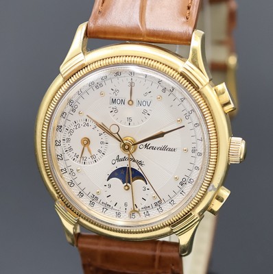 26935483a - MERVEILLEUX Armbandchronograph mit Vollkalender und Mondphase Valjoux 7751, Schweiz um ...