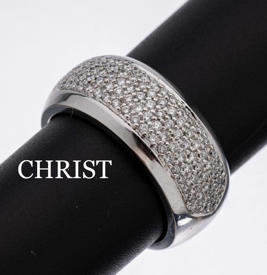 Image 26935493 - 14 kt Gold CHRIST Brillant-Ring, WG 585/000, Brillanten zus. ca. 1.0 ct Weiß/si, ...