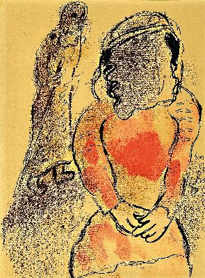 Image Marc Chagall, 1887-1985, Tamara belle-fille de Juda, Farblithographie von 1960, Mourlot ...