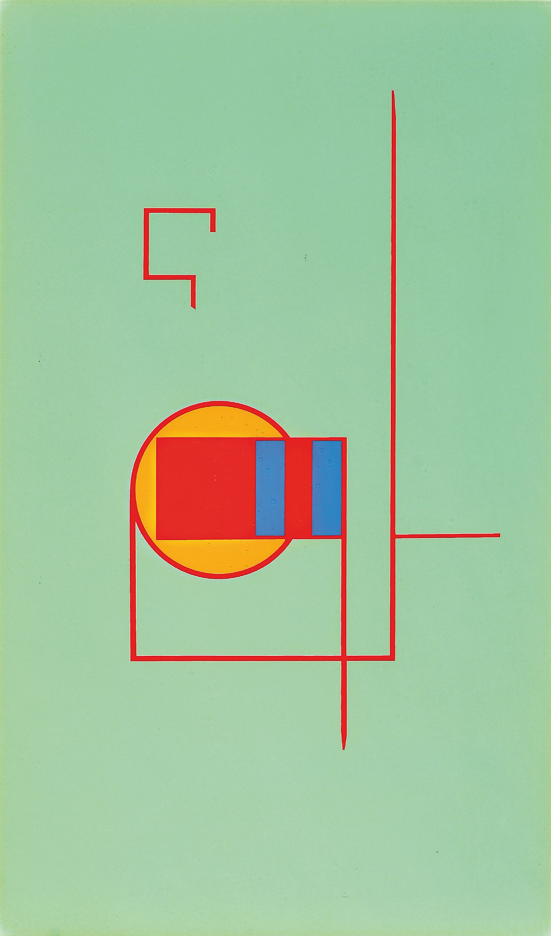 Detail a: Erich Buchholz, 1891 Bromberg-1972 Berlin, Konstruktivistische Kompositionen, 3 Farbserigraphien von 1921, jeweils rückseitig signiert und num. ...