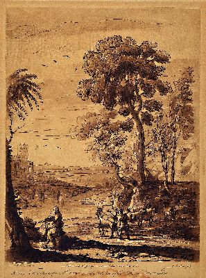 26935516a - Richard Erlom, 1743-1822, zwei Aquatinta- Radierungen nach Claude Lorrain (1600-1682), ...