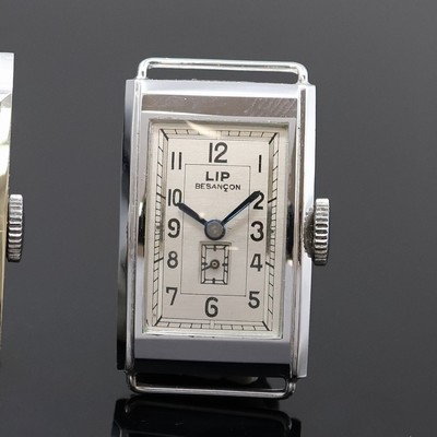26936238c - LIP T.18 - 3 rechteckige Armbanduhren aus Lagerbestand um 1940, Frankreich, Handaufzug, ...