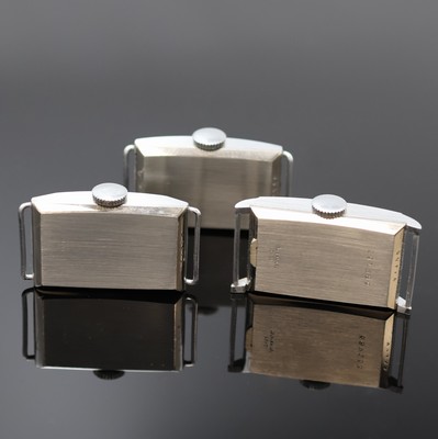 26936238e - LIP T.18 - 3 rechteckige Armbanduhren aus Lagerbestand um 1940, Frankreich, Handaufzug, ...